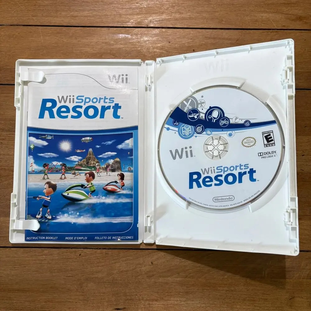 Wii Sports Resort (Nintendo Wii, 2009) Case & Game CIB Authentic Un-Tested